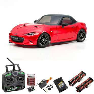 TAMIYA RC 58624 Mazda MX-5 M-05 1:10 Car Premium Stick Bundle
