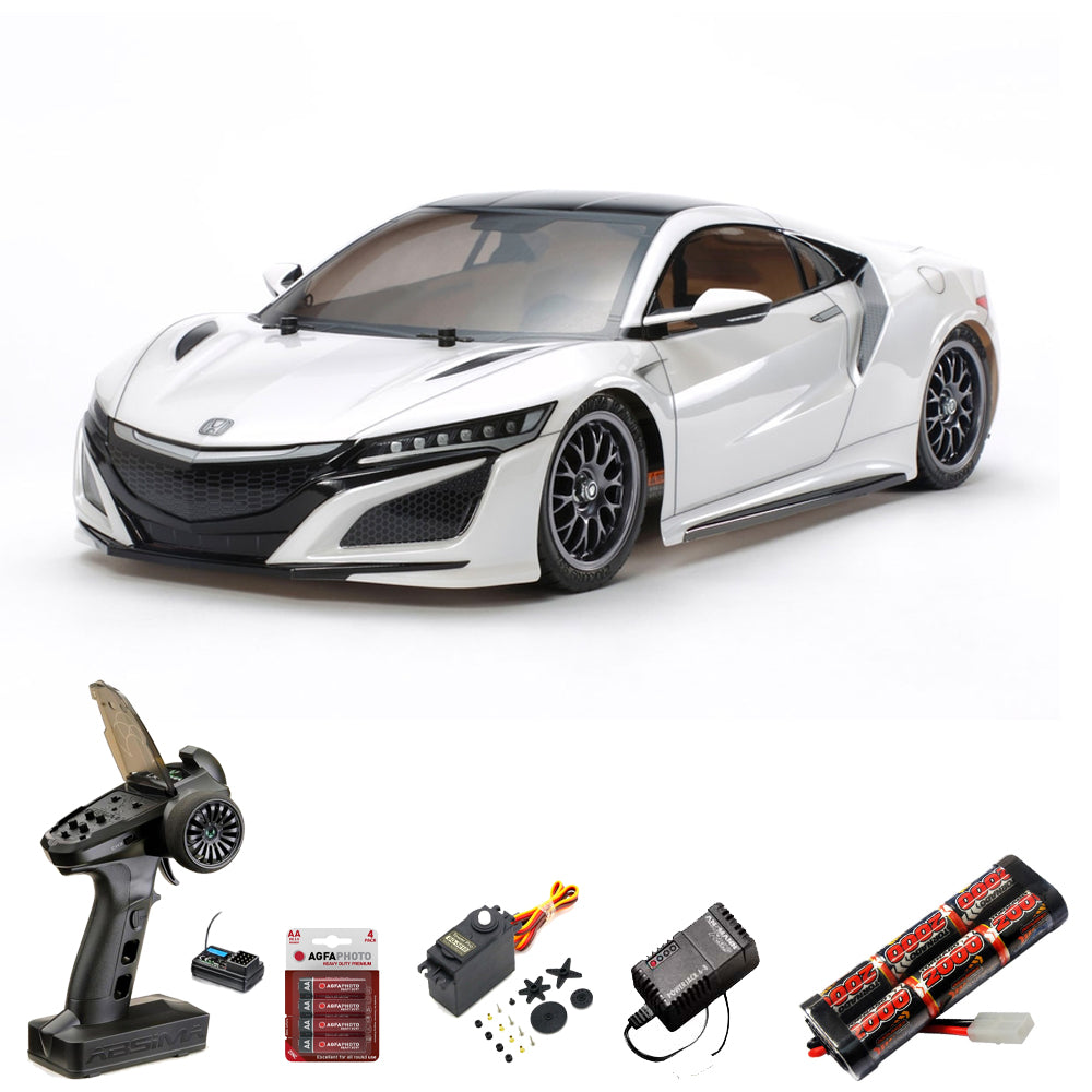 TAMIYA RC 58634 Honda NSX 2016 (TT-02) 1:10 Car Standard Wheel Bundle