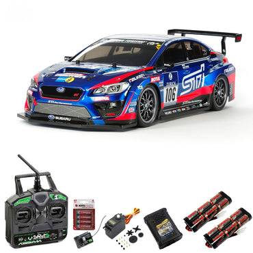 Tamiya RC 58645 Subaru WRX STi 24 hr Nurburgring TT-02 1:10 Premium Stick Bundle