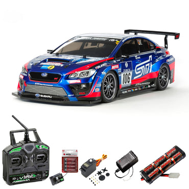 Tamiya RC 58645 Subaru WRX STi 24hr Nurburgring TT-02 1:10 Standard Stick Bundle