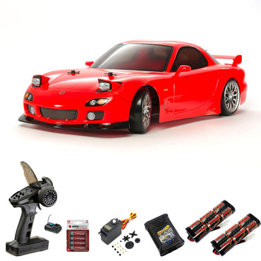 TAMIYA RC 58648 Mazda RX-7 Drift Spec (TT02D) 1:10 Car Premium Wheel Bundle