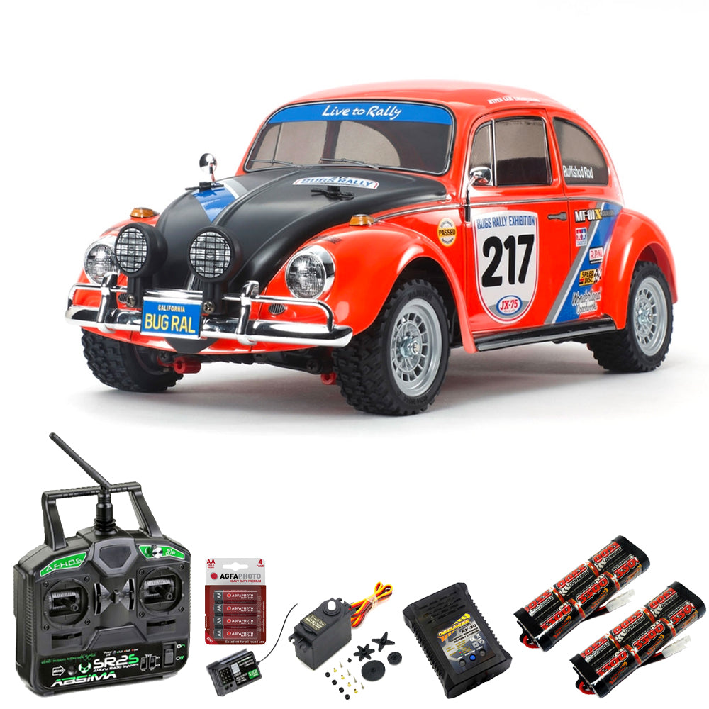 TAMIYA RC 58650 Volkswagen Beetle Rally - MF-01X 1:10 Premium Stick Bundle