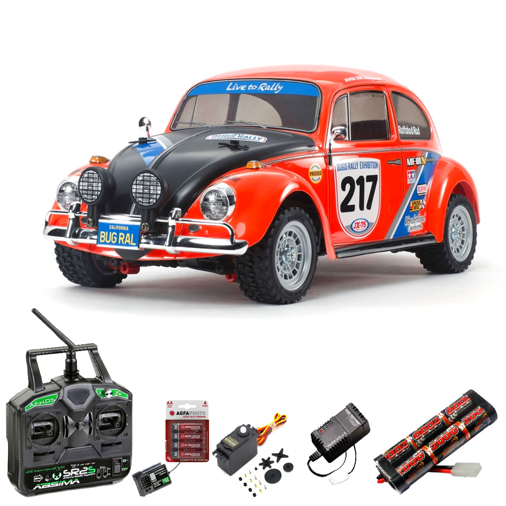 TAMIYA RC 58650 Volkswagen Beetle Rally - MF-01X 1:10 Standard Stick Bundle