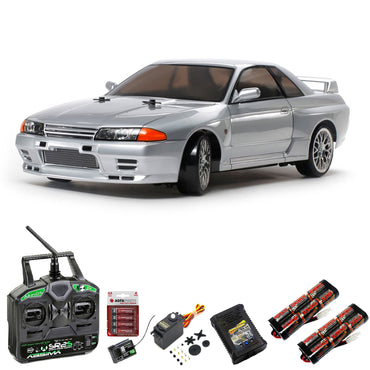TAMIYA RC 58651 Skyline GT-R (R32) Drift Spec TT-02D 1:10 Premium Stick Bundle
