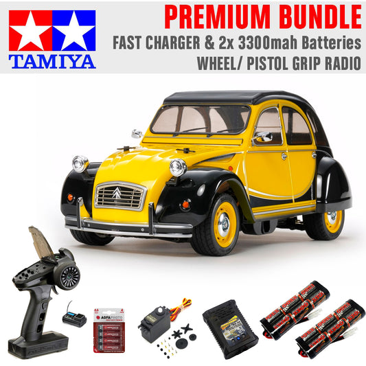 TAMIYA RC 58655 Citroen 2CV Charleston 1:10 Car Premium Wheel Bundle
