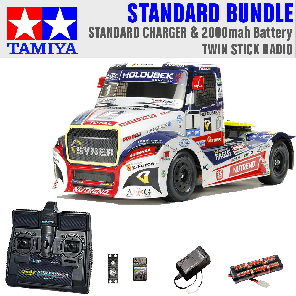 Tamiya RC 58661 Buggyra Fat Fox Racing Truck 1:14 Standard Stick Radio Bundle