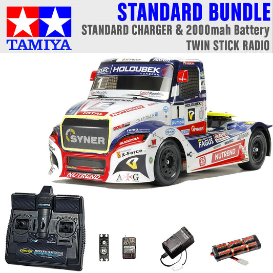 Tamiya RC 58661 Buggyra Fat Fox Racing Truck 1:14 Standard Stick Radio Bundle