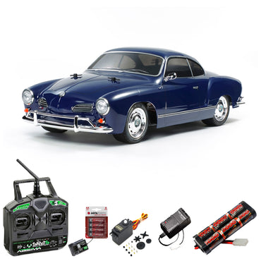 Tamiya 58677 Volkswagen Karmann Ghia (M-06) 1:10 RC Standard Stick Bundle