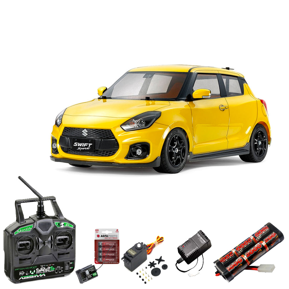 Tamiya 58679 Suzuki Swift Sport (M-05) 1:10 RC Standard Stick Bundle