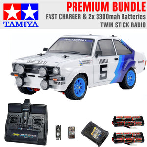 Tamiya RC 58687 Ford Escort MK.II Rally PB 1:10 Premium Stick Radio Bundle