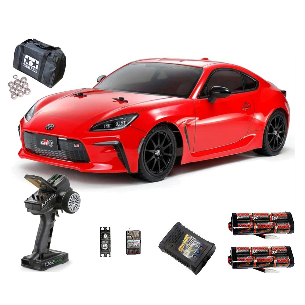 TAMIYA RC 58694 Toyota GR86 (TT-02) 1:10 PRO Wheel Radio RC Car Bundle