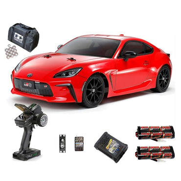 TAMIYA RC 58694 Toyota GR86 (TT-02) 1:10 PRO Wheel Radio RC Car Bundle