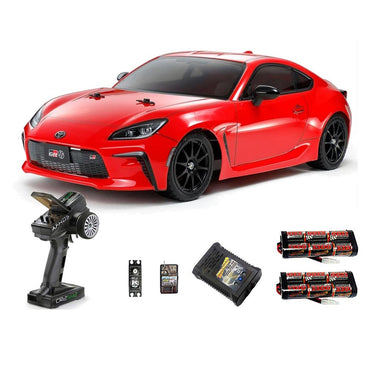 TAMIYA RC 58694 Toyota GR86 (TT-02) 1:10 Premium Wheel Radio RC Car Bundle