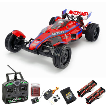 Tamiya RC 58697 Astute 2022 (TD2) 1:10 Buggy Car Premium Stick Bundle