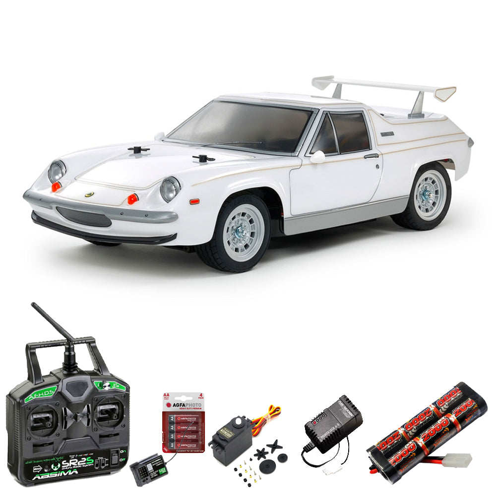 Tamiya RC 58698 Lotus Europa Special (M-06) 1:10 RC Standard Stick Bundle