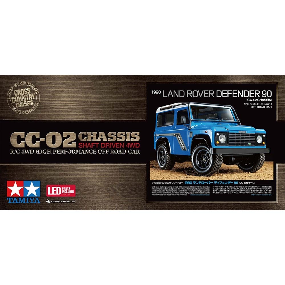 Tamiya RC 58700 1990 Land Rover Defender 90 CC-02 1:10 RC Model Car Assembly Kit