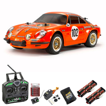 TAMIYA RC 58708 Alpine A110 Jaeger (M-06) 1:10 RC Premium Stick Bundle