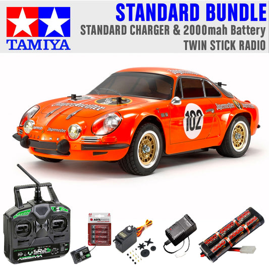 TAMIYA RC 58708 Alpine A110 Jaeger (M-06) 1:10 RC Standard Stick Bundle