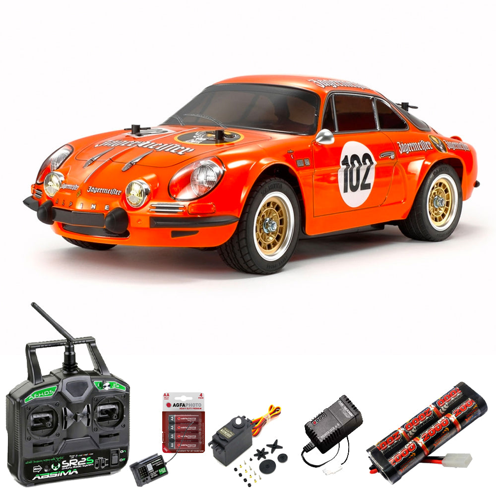 TAMIYA RC 58708 Alpine A110 Jaeger (M-06) 1:10 RC Standard Stick Bundle