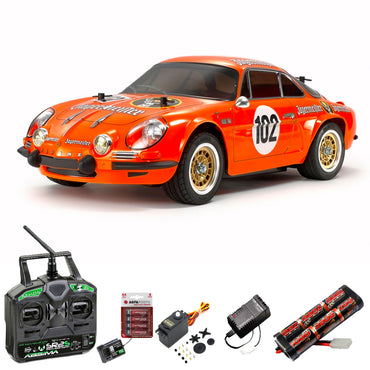 TAMIYA RC 58708 Alpine A110 Jaeger (M-06) 1:10 RC Standard Stick Bundle