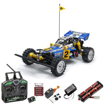 Tamiya Hotshot II Blockhead Motors 4WD 58710 RC 1:10 Standard Stick Bundle
