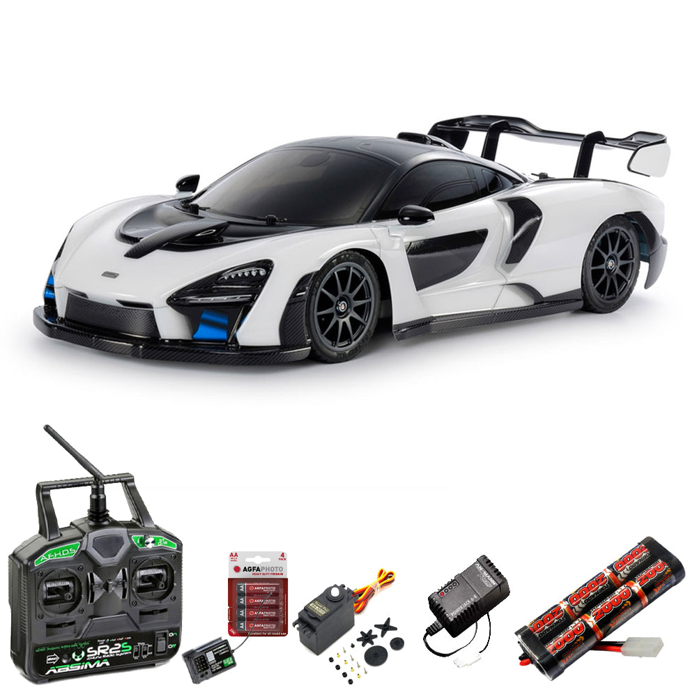 Tamiya RC 58711 McLaren Senna (TT-02) 1:10 Standard Stick Bundle