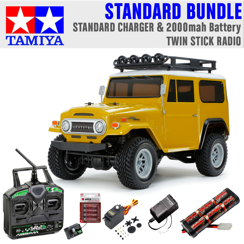 Tamiya RC 58715 Toyota Land Cruiser 40 CC-02 RC Car Standard Stick Bundle