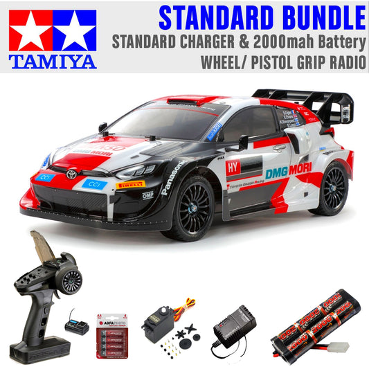 Tamiya RC 58716 Toyota Yaris Rally 1 Hybrid TT-02 RC Car Standard Wheel Bundle