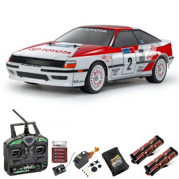Tamiya RC 58718 Celica GT-Four ST165 TT-02 RC Car Premium Stick Bundle