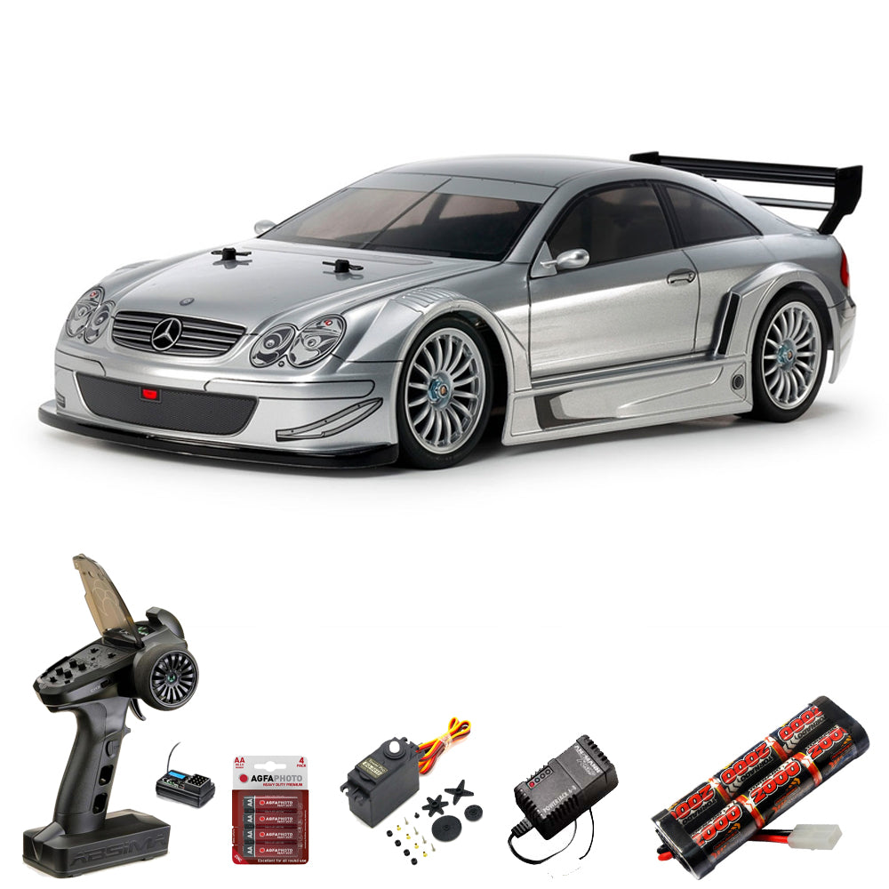 Tamiya RC 58722 Mercedes CLK AMG '02 TT-02 RC Car Standard Wheel Bundle