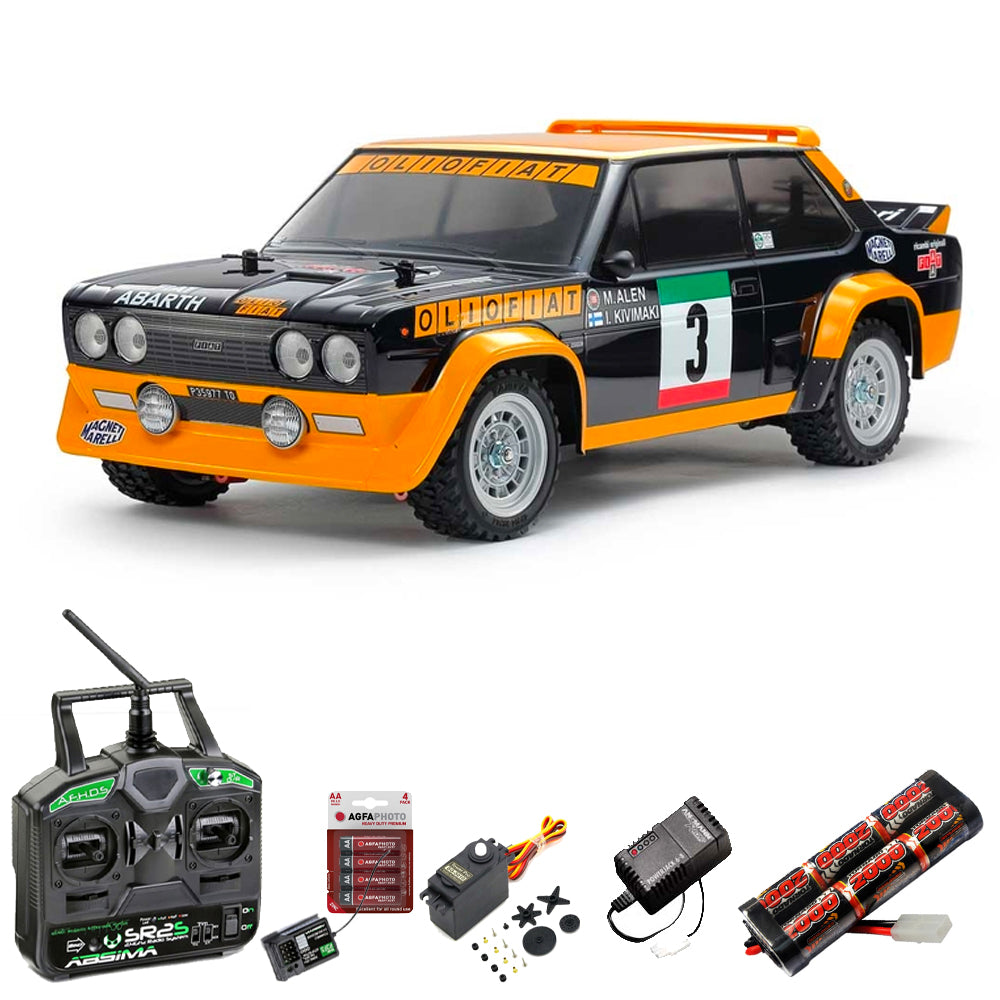 Tamiya RC 58723 Fiat 131 Abarth Rally Olio (MF-01X) 1:10 Standard Stick Bundle