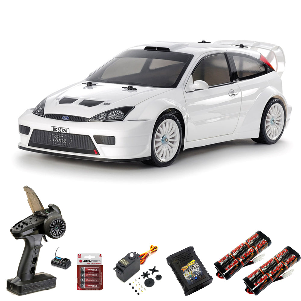 Tamiya RC 58724 2003 Ford Focus RS Custom (TT-02) 1:10 RC Premium Wheel Bundle