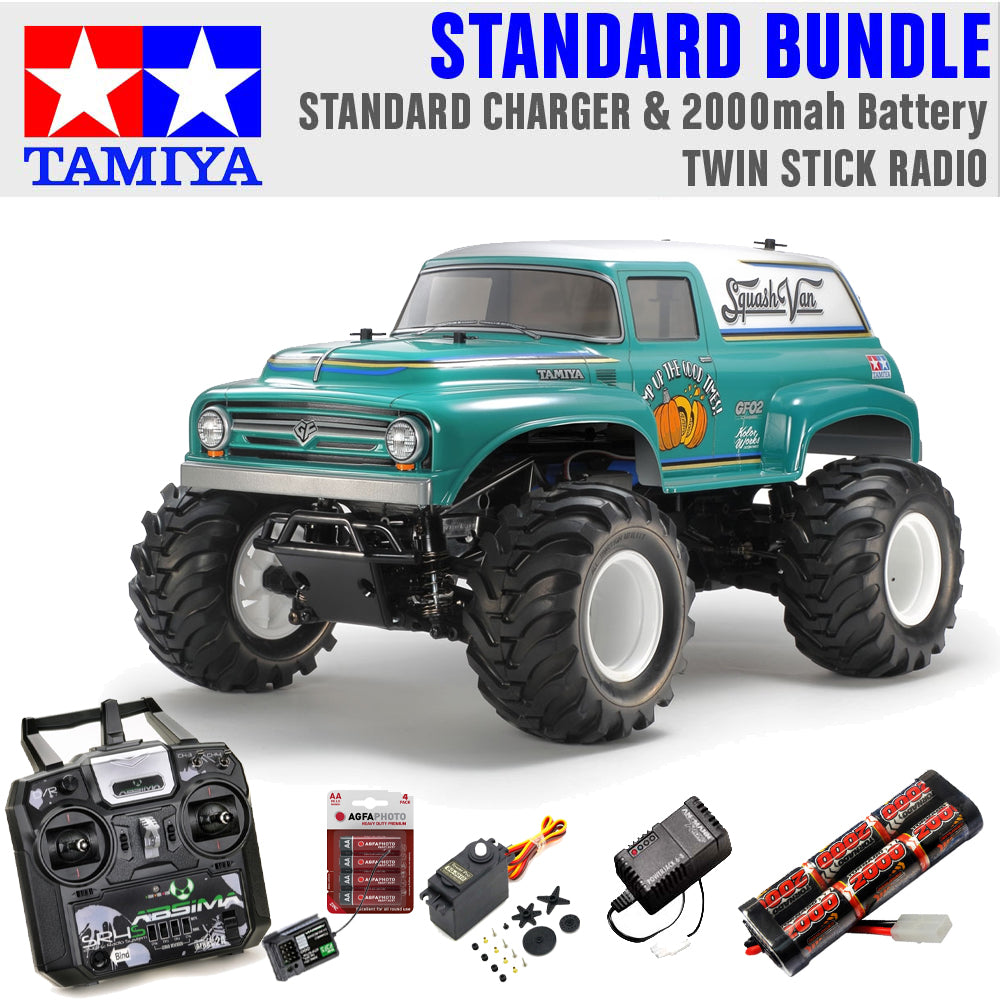 Tamiya RC 58725 Squash Van (GF-02) 1:10 Standard Stick Radio Bundle
