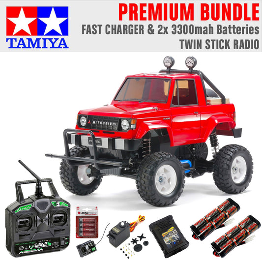 Tamiya RC 58727 Mitsubishi Pajero CW-01 1:10 Car Premium Stick Bundle