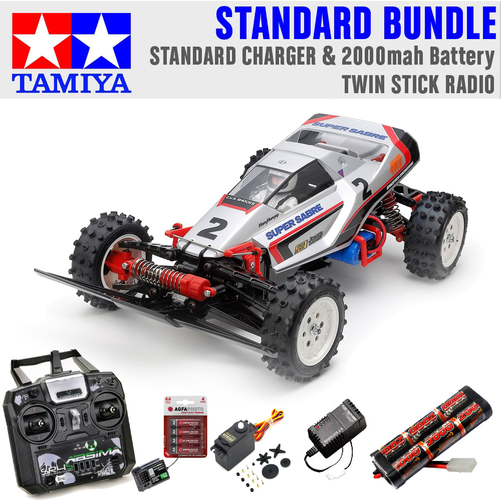 Tamiya RC 58728 Super Sabre (2023) 1:10 Standard Stick Radio Bundle