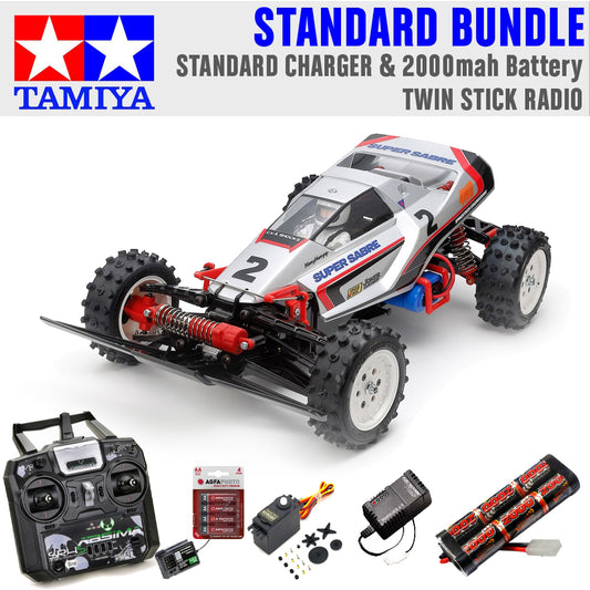 Tamiya RC 58728 Super Sabre (2023) 1:10 Standard Stick Radio Bundle