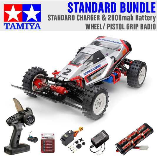Tamiya RC 58728 Super Sabre (2023) 1:10 Standard Wheel Radio Bundle