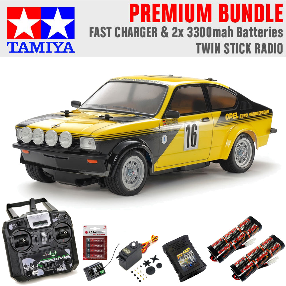 Tamiya RC 58729 Opel Kadett GT/E (MB-01) 1:10 Premium Stick Radio Bundle
