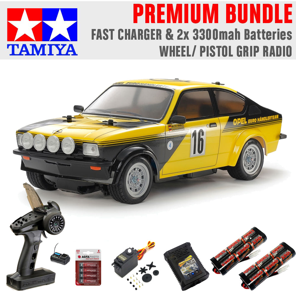 Tamiya RC 58729 Opel Kadett GT/E (MB-01) 1:10 Premium Wheel Radio Bundle