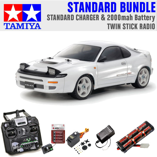 Tamiya RC 58730 Toyota GT-FOUR RC (ST185) TT-02 1:10 Standard Stick Radio Bundle