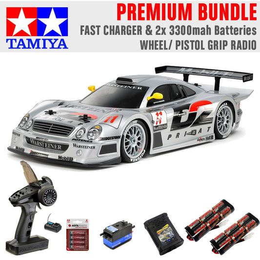Tamiya RC 58731 Mercedes CLK-GTR 1997 (TC-01) 1:10 Premium Wheel Radio Bundle