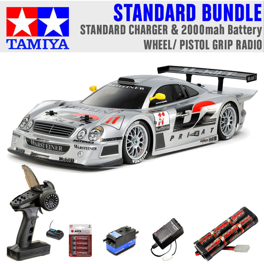Tamiya RC 58731 Mercedes CLK-GTR 1997 (TC-01) 1:10 Standard Wheel Radio Bundle