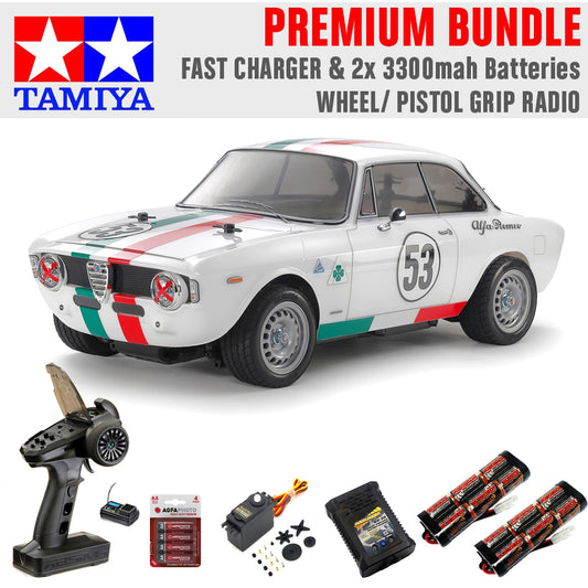 Tamiya 58732 Giulia Sprint GTA Clib (MB-01) 1:10 Premium Wheel Radio Bundle