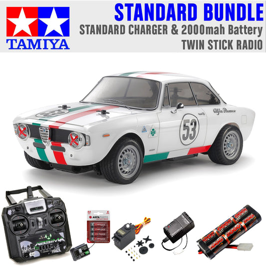 Tamiya 58732 Giulia Sprint GTA Clib (MB-01) 1:10 Standard Stick Radio Bundle