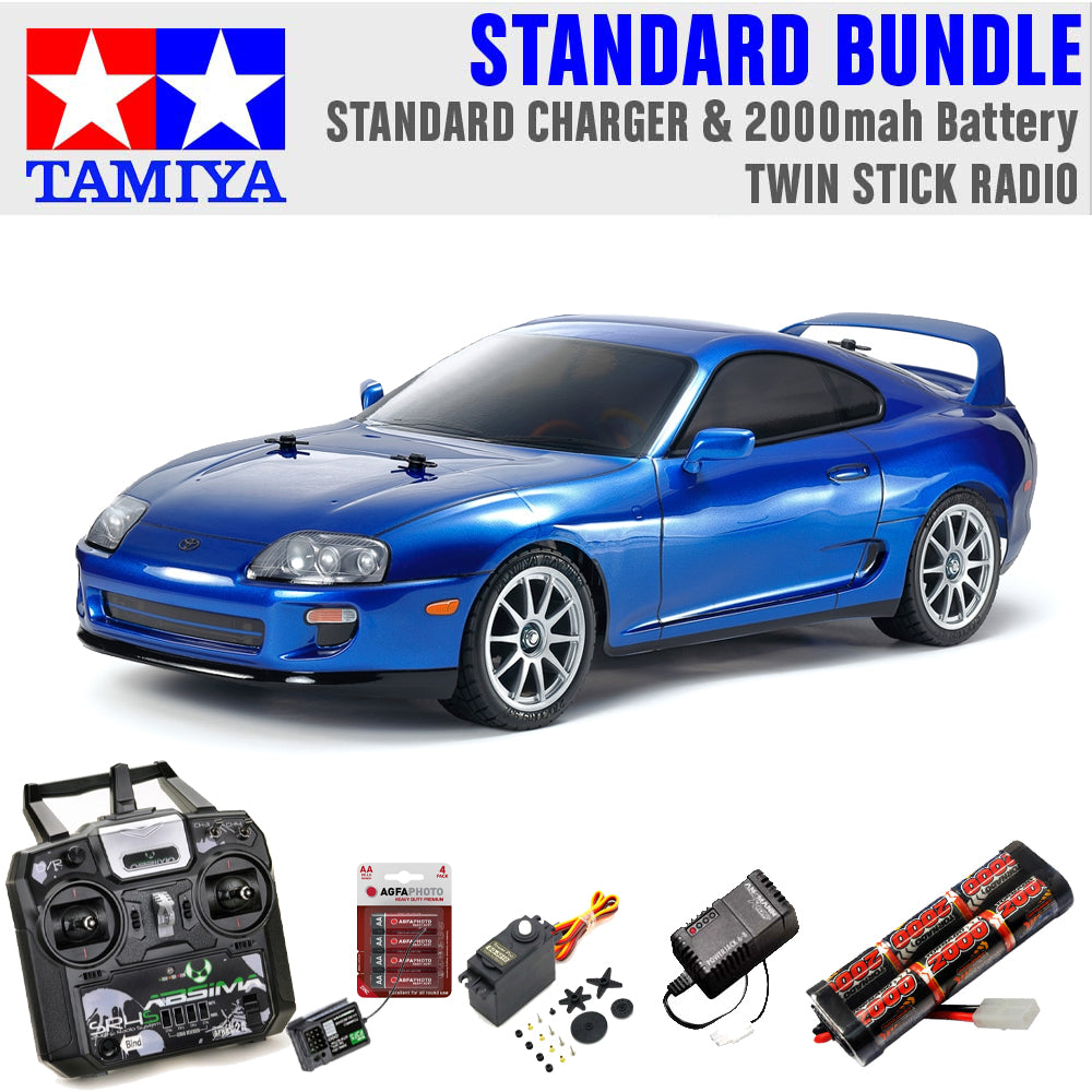 Tamiya RC 58733 Toyota Supra (JZA80) (BT-01) 1:10 Standard Stick Radio Bundle