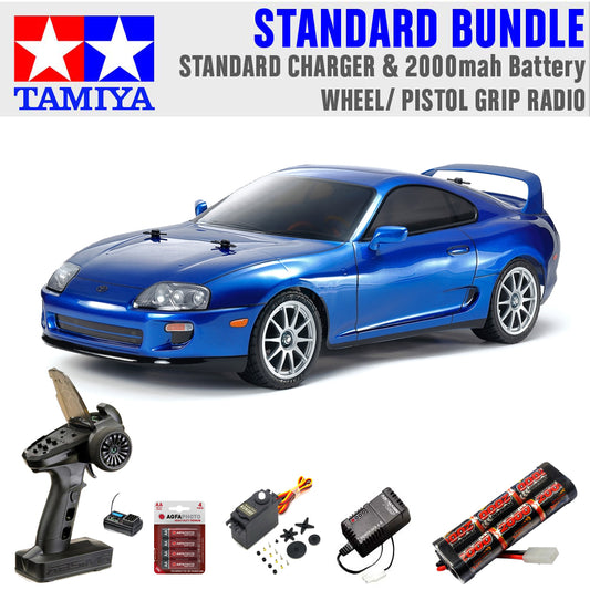 Tamiya RC 58733 Toyota Supra (JZA80) (BT-01) 1:10 Standard Wheel Radio Bundle