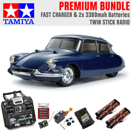 Tamiya RC 58734 Citroen DS (MB-01) 1:10 Premium Stick Radio Bundle