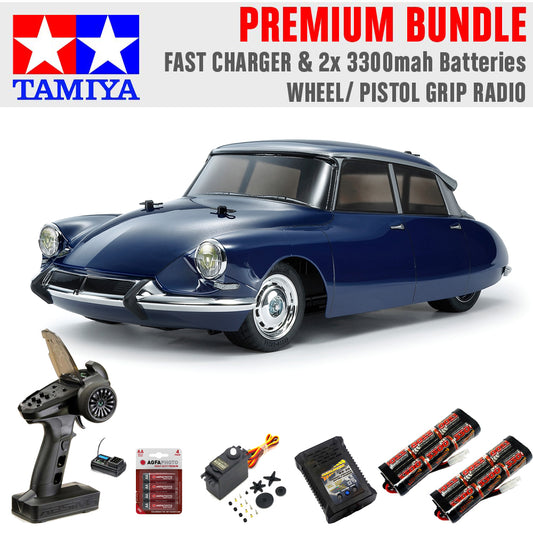 Tamiya RC 58734 Citroen DS (MB-01) 1:10 Premium Wheel Radio Bundle