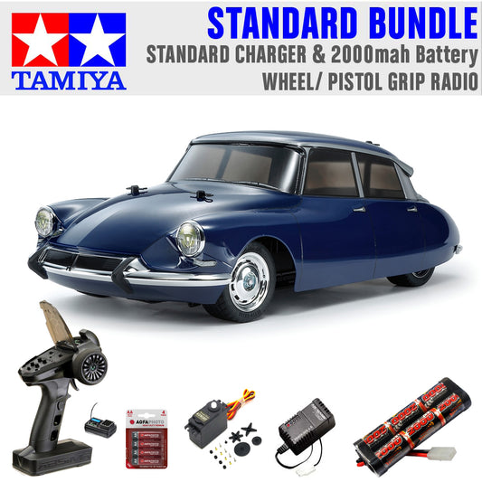 Tamiya RC 58734 Citroen DS (MB-01) 1:10 Standard Wheel Radio Bundle