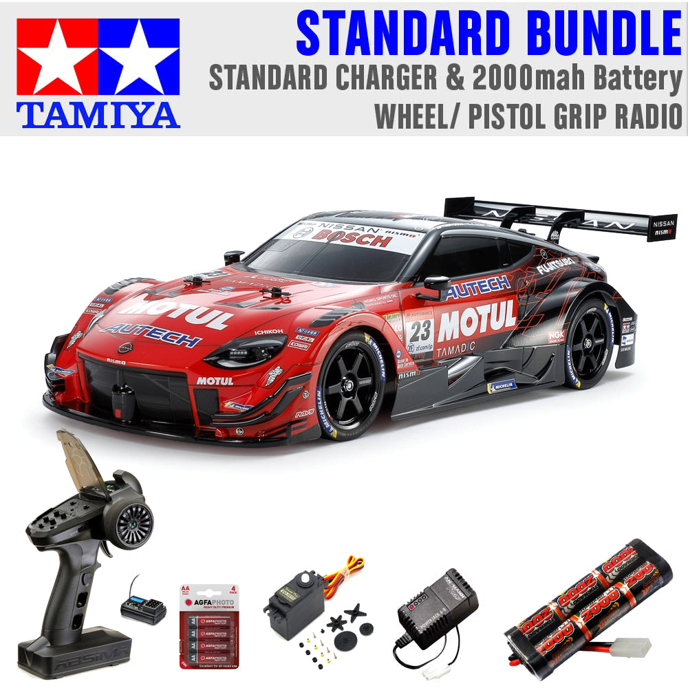 Tamiya RC 58735 Motul Autech Z TT-02 1:10 Standard Wheel Radio Bundle
